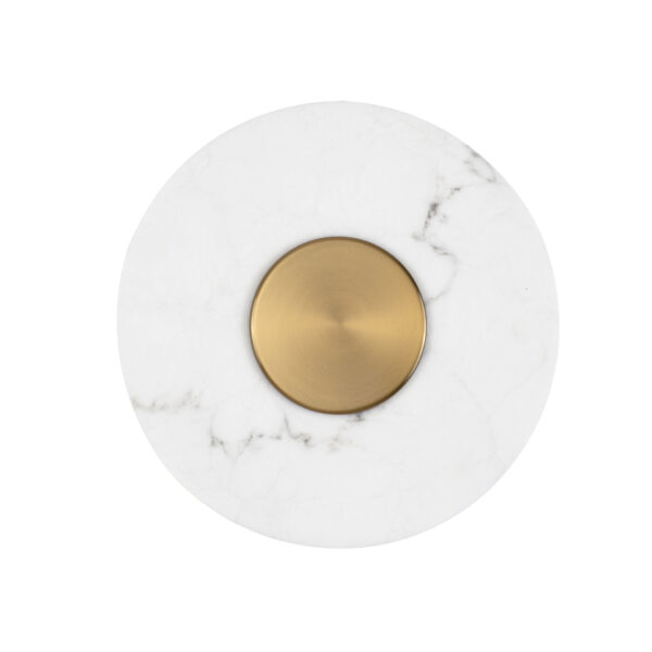 Aplica de perete Marzio 8W 3000K, Alb, Auriu si Metal, Alabastru artificial Nova Luce