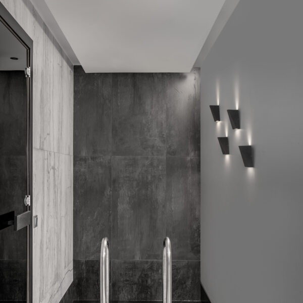 Aplica de perete Miley 7W 3000K, Negru si Aluminiu Nova Luce