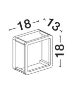 Aplica de perete Misti 9W 3000K, Negru si Aluminiu Nova Luce