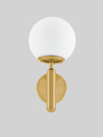 Aplica de perete Monet 12W, Alb, Auriu si Sticla, Metal Nova Luce