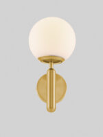 Aplica de perete Monet 12W, Alb, Auriu si Sticla, Metal Nova Luce