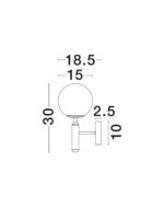 Aplica de perete Monet 12W, Alb, Auriu si Sticla, Metal Nova Luce