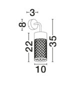 Aplica de perete Motley 9W 3000K, Negru si Aluminiu Nova Luce