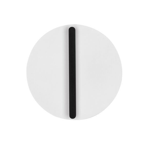 Aplica de perete Nalu 20W 3000K, Negru, Alb si Otel, Aluminiu, Silicon Nova Luce