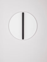 Aplica de perete Nalu 28W 3000K, Negru, Alb si Otel, Aluminiu, Silicon Nova Luce