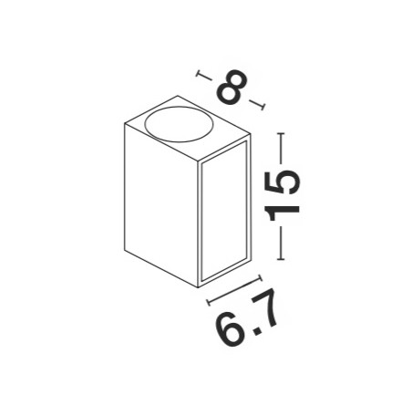 Aplica de perete Nero 20W, Gri inchis si Aluminiu Nova Luce