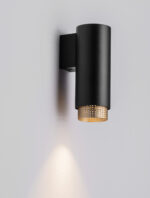 Aplica de perete Nessi 10W, Negru, Auriu si Aluminiu Nova Luce