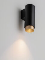 Aplica de perete Nessi 10W, Negru, Auriu si Aluminiu Nova Luce