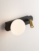 Aplica de perete Noble 8W 3000K, Alb si Sticla, Metal Nova Luce