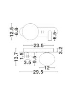 Aplica de perete Noble 8W 3000K, Negru si Sticla, Metal Nova Luce