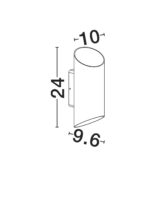 Aplica de perete Nocta 9W 3000K, Negru si Aluminiu Nova Luce