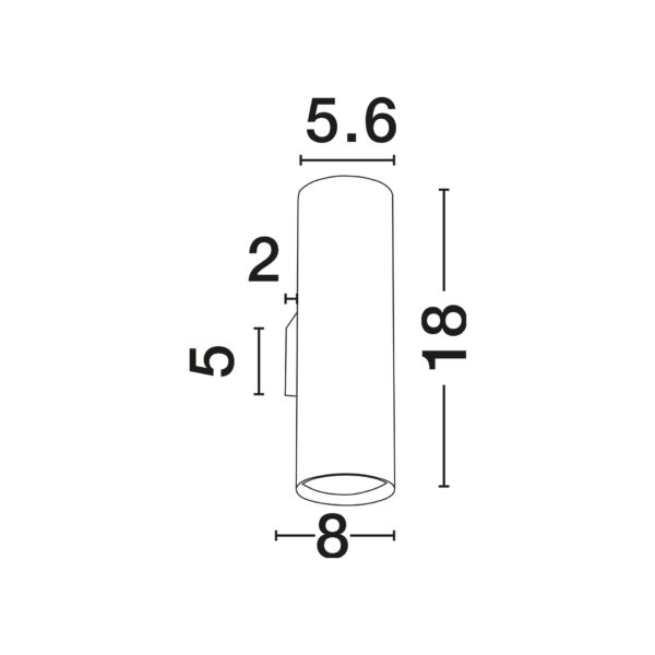 Aplica de perete Nosa 20W, Negru si Aluminiu Nova Luce