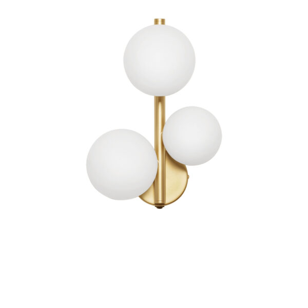 Aplica de perete Odillia 15W, Alb, Auriu si Sticla, Metal Nova Luce
