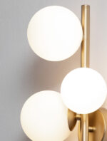 Aplica de perete Odillia 15W, Alb, Auriu si Sticla, Metal Nova Luce