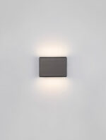 Aplica de perete Oti 10W 3000K, Nichel fumuriu si Aluminiu Nova Luce