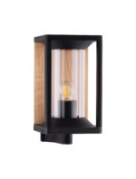 Aplica de perete Pacific 12W, Negru, Lemn natural si Aluminiu, Lemn Nova Luce