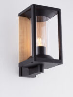 Aplica de perete Pacific 12W, Negru, Lemn natural si Aluminiu, Lemn Nova Luce