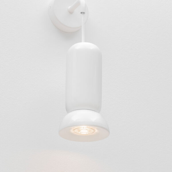 Aplica de perete Parlo 10W, Alb si Otel, Ceramica Nova Luce