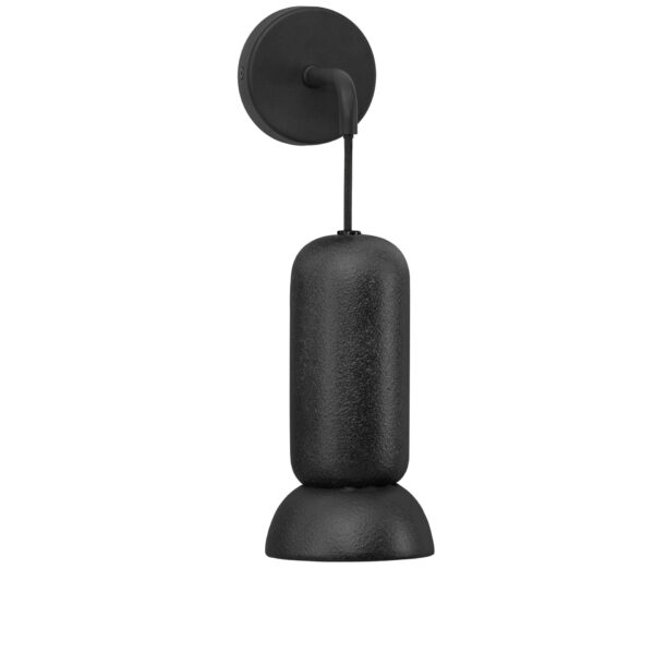 Aplica de perete Parlo 10W, Negru si Otel, Ceramica Nova Luce