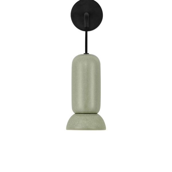 Aplica de perete Parlo 10W, Verde si Otel, Ceramica Nova Luce