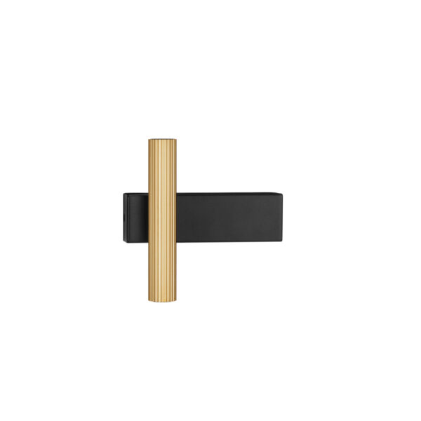 Aplica de perete Paron 6W 3000K, Negru, Auriu si Aluminiu Nova Luce