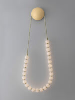 Aplica de perete Perla 56W 3000K, Alb, Auriu si Sticla, Metal Nova Luce