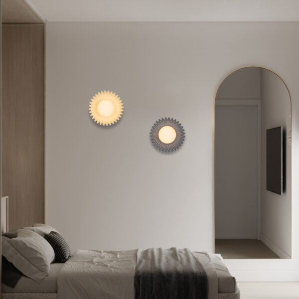 Aplica de perete Petel 5W, Alb, Albastru si Sticla, Ceramica Nova Luce