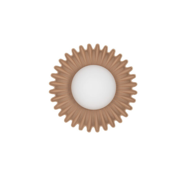Aplica de perete Petel 5W, Alb, Caramel si Sticla, Ceramica Nova Luce