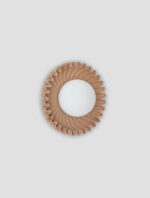 Aplica de perete Petel 5W, Alb, Caramel si Sticla, Ceramica Nova Luce