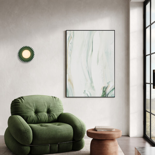 Aplica de perete Petel 5W, Alb, Jasp si Sticla, Ceramica Nova Luce
