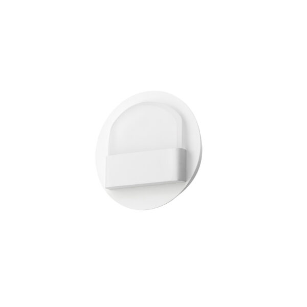 Aplica de perete Polso 6W 3000K, Alb si Aluminiu, Acrilic Nova Luce