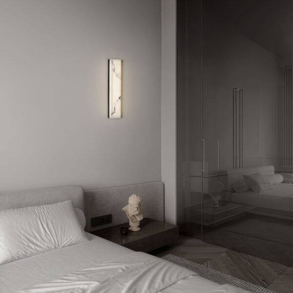 Aplica de perete Shado 12W 3000K, Negru si Otel, Aluminiu, Rasina Nova Luce