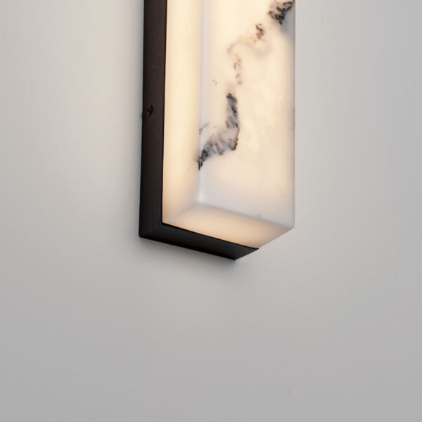 Aplica de perete Shado 7W 3000K, Negru si Otel, Aluminiu, Rasina Nova Luce