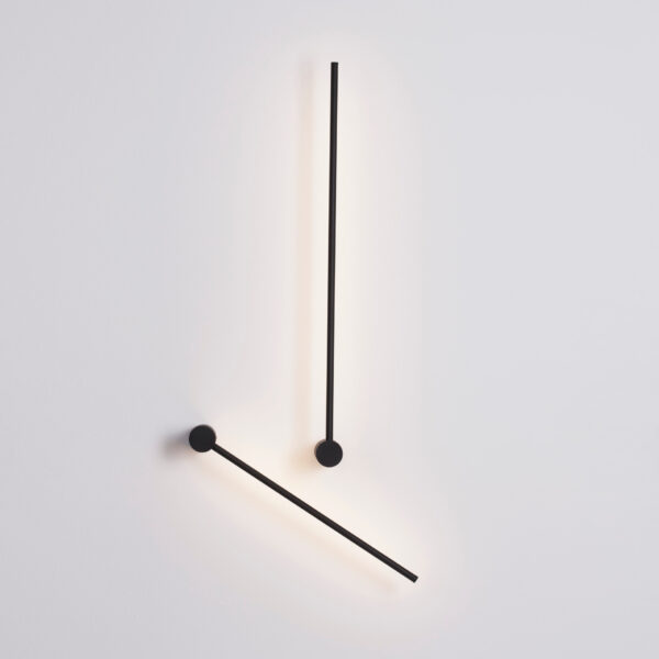 Aplica de perete Synthesi 23W 3000K, Negru si Aluminiu, Acrilic Nova Luce