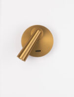 Aplica de perete Tico 3W 3000K, Auriu si Aluminiu Nova Luce