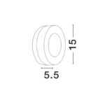Aplica de perete Tune 9W 3000K, Alb si Aluminiu Nova Luce