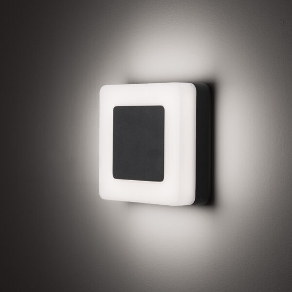 Aplica de perete Tune 9W 3000K, Negru si Aluminiu Nova Luce
