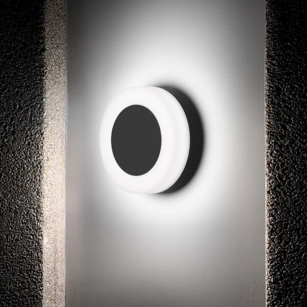 Aplica de perete Tune 9W 3000K, Negru si Aluminiu Nova Luce