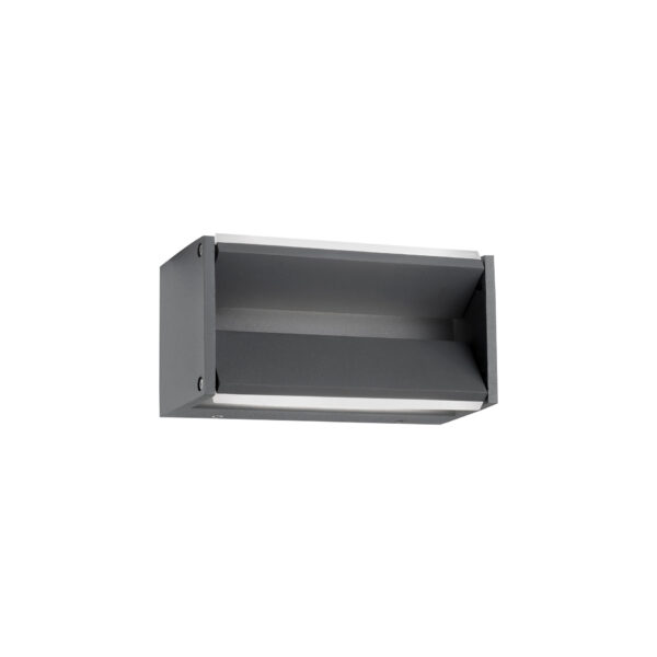 Aplica de perete Twin 10W 3000K, Gri inchis si Aluminiu Nova Luce