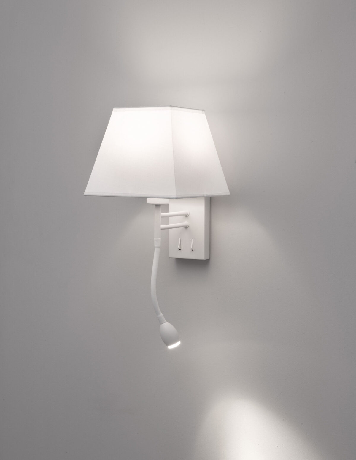 Aplica de perete Valencia 3W 3000K, Alb, Nichel satinat si Aluminiu Nova Luce