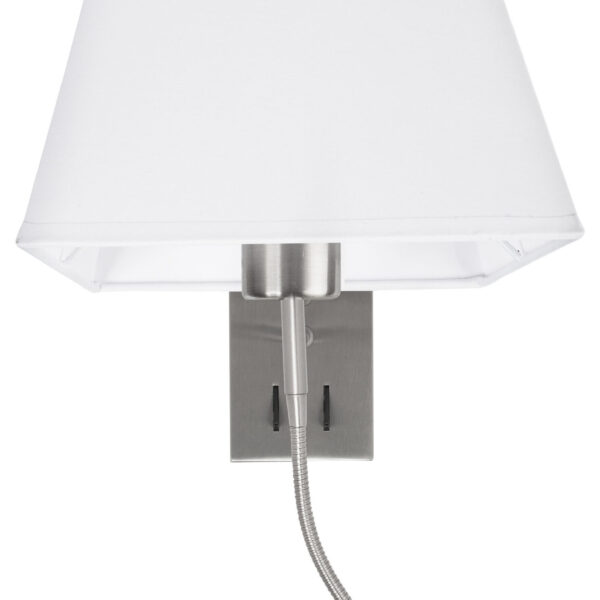 Aplica de perete Valencia 3W 3000K, Alb, Nichel satinat si Aluminiu Nova Luce