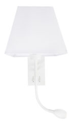 Aplica de perete Valencia 3W 3000K, Alb, Nichel satinat si Aluminiu Nova Luce