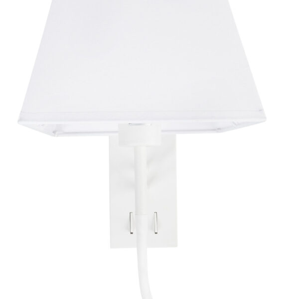 Aplica de perete Valencia 3W 3000K, Alb, Nichel satinat si Aluminiu Nova Luce