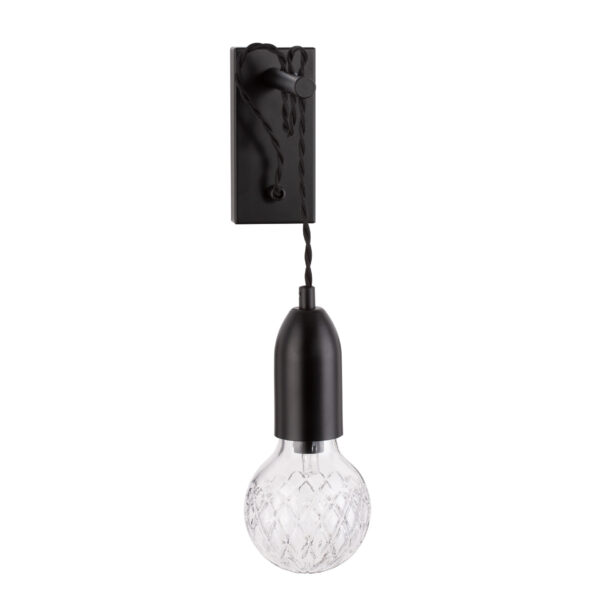 Aplica de perete Veda 6W, Negru, Transparent si Sticla, Metal Nova Luce