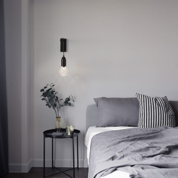 Aplica de perete Veda 6W, Negru, Transparent si Sticla, Metal Nova Luce