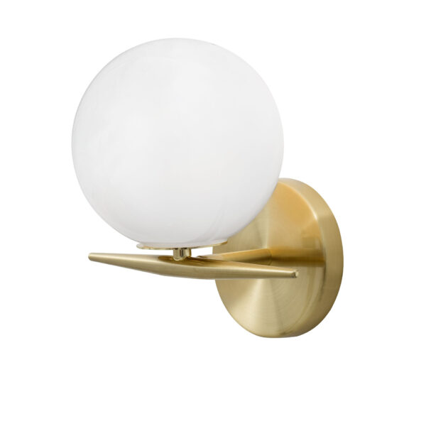 Aplica de perete Vitton 5W, Alb, Alama si Sticla, Metal Nova Luce