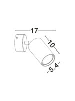 Aplica de perete Yoru 10W, Negru si Aluminiu Nova Luce