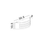 Aplica de perete Zenith 12W, Gri inchis si Aluminiu Nova Luce