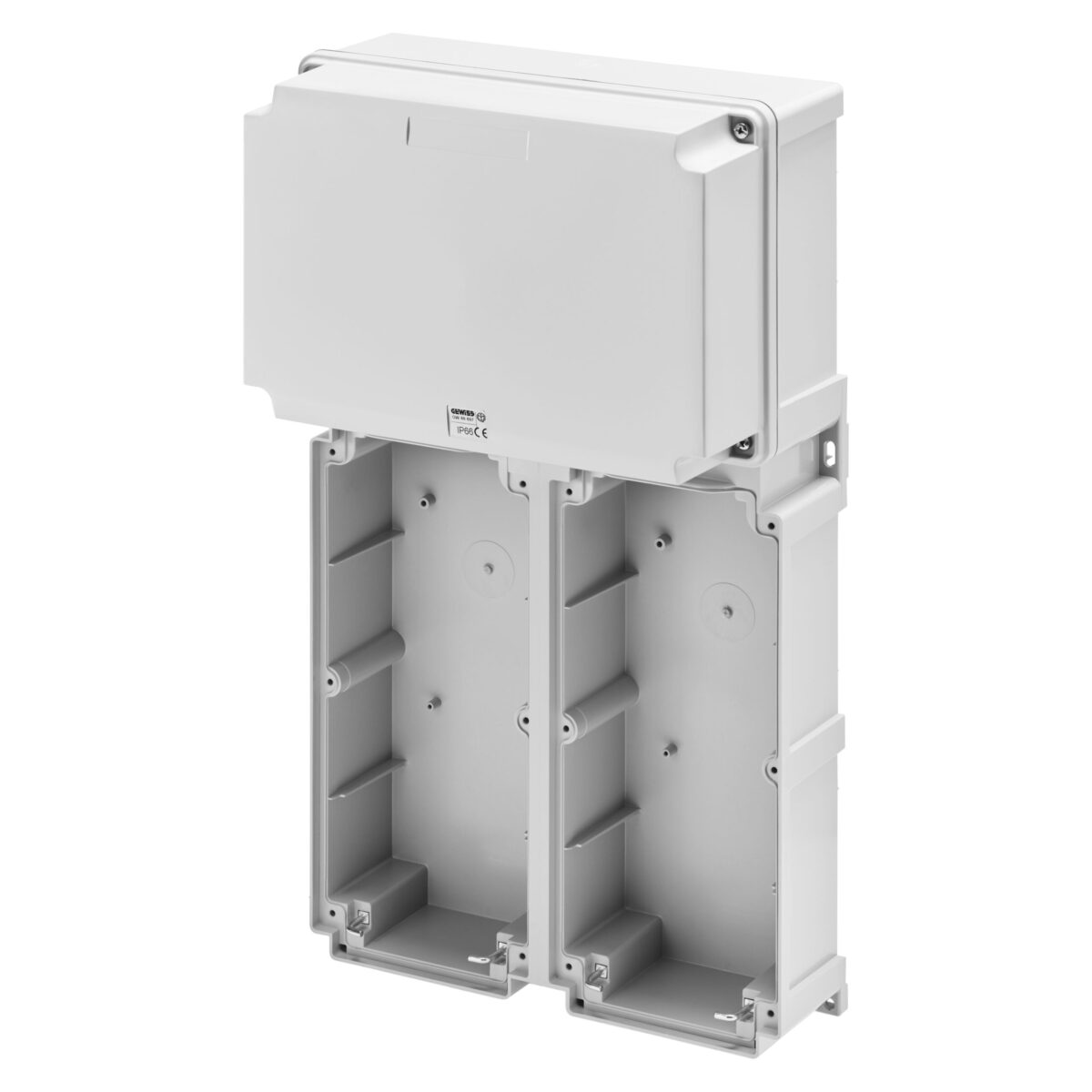 Baza Modulara pentru Montarea Combinata A Prizei Fixe Verticale Grele – 2 Priza 16/32A / SELV – IP66 Baza Modulara pentru Montarea Combinata A Prizei Fixe Verticale Grele - 2 Priza 16/32A / SELV - IP66