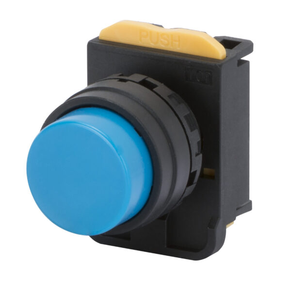 Buton Momentan fara Aparatoare Rotunda - Blu